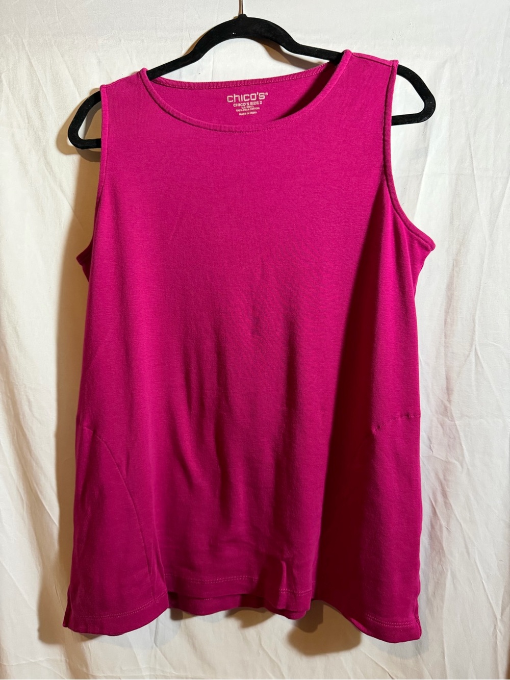 Chico's Sleeveless Knit Tank - Hot Pink